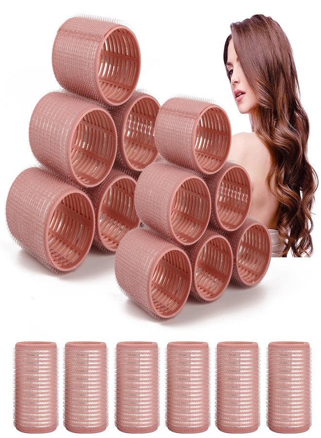 Goodofferplace 18 pcs Thermal Hair Rollers,Ceramic Thermal Hair Rollers Curlers for Blowout Look Long Hair Volume,Jumbo Self Grip Rollers Hair Curlers for Long Short for Women(Pink) - Image 1